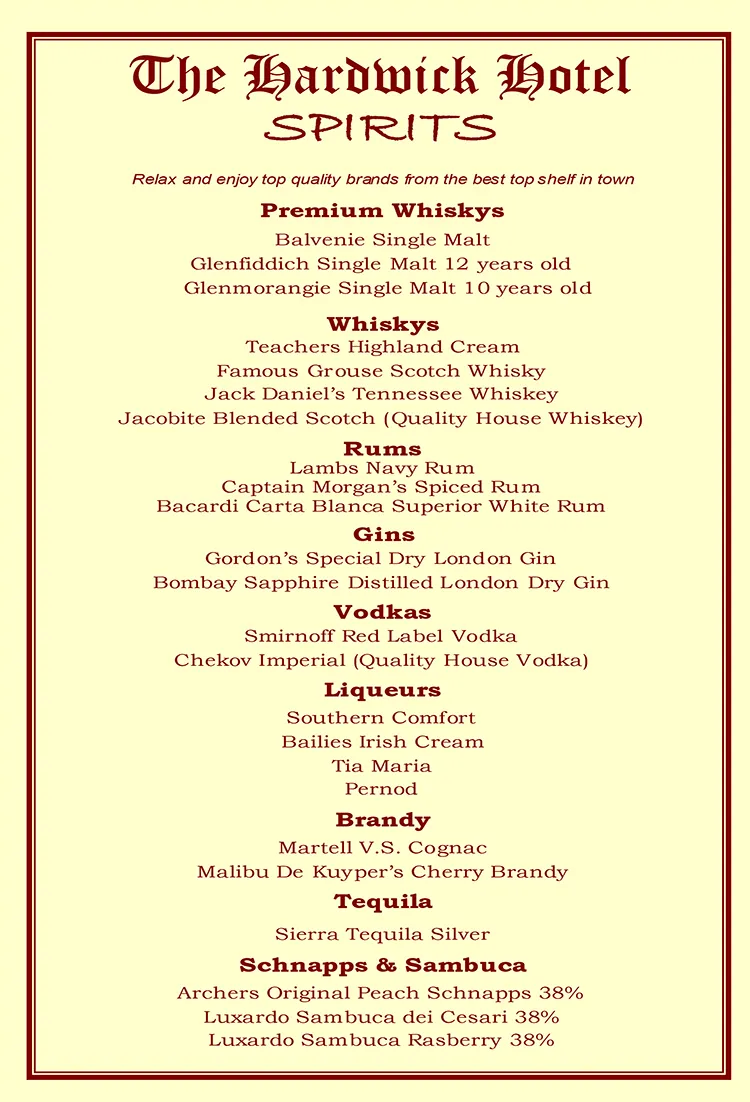 Spirits-List